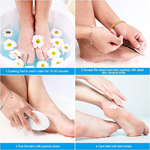 Foot-Files-Care-Pedicure-Set-Dead-Hard-Skin-Callus-Remover-Foot-Hand-Caring-with-Horse-Oil-Foot-Creamfor-Foot-Sweating-and-Foot-Odor-Cracked-Heels-Dry-Ltchy-Gift-for-Family-and-Friends-B