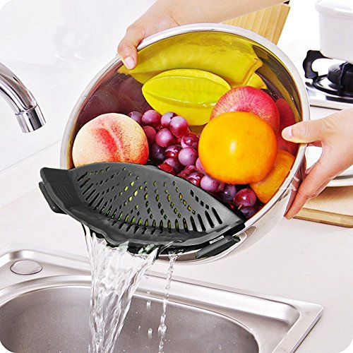 image for AUOON Snap'N Filter Drainer Plate for Fruit Vegetables Meat Pasta and 