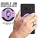 eSamcore Compatible with Galaxy Note 8 Ring Holder Kickstand Cases + Dashboard Magnetic Phone Car Mount [Purple]