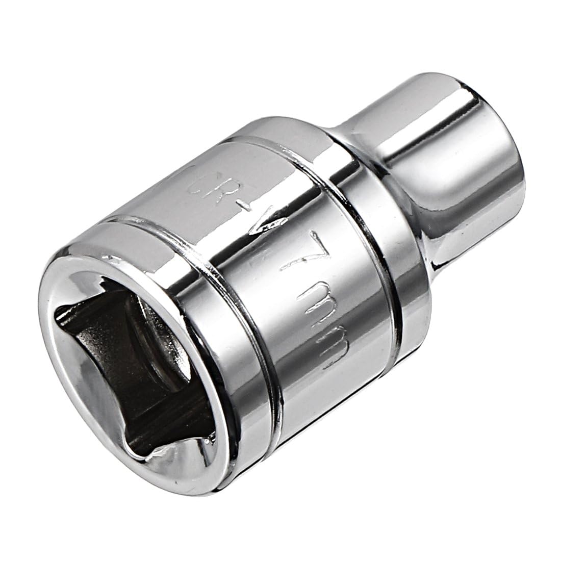 TOP-VIGOR 3/8-Inch Drive 7mm 6-Point Shallow Socket, Metric, Cr-V Drive Socket for Auto Repairing and Household