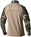 CQR Men's Combat Shirt Tactical 1/4 Zip Long Sleeve Military BDU Shirts Camo EDC Top with Pockets, Combat Shirts Woodland Olive, XX-Large