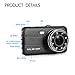 Dash Cam Front and Rear, FANZY 4'' HD Screen Dual Cam Blackbox, FHD 1080P 170° Wide Angle Car Camera Recorder with Parking Monitor, Night Vision, G Sensor, Motion Detection, Loop Recording