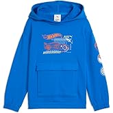 PUMA Boys' Logo Pullover Hoodie, Fleece Sweatshirt, Large Front Pocket