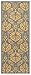 26-inch X 6-feet Non-Skid Rubber Backed Runner Rug | Grey - Gold Floral Modern Carpet Runner 2X6