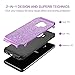 BENTOBEN Galaxy S9 Case, Samsung Galaxy S9 Case 2 in 1 Glitter Bling Hard PC Cover Coat Sparkly Shiny Leather Hybrid TPU Bumper Shockproof Protective Phone Cases for Samsung Galaxy S9, Purple