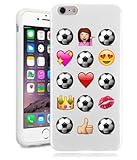 Soccer iPhone 6 Case By NickyPrints(TM) - Soccer Novelty Emoji Funny Princess Love Soccer Football Case For Teens Girls UNIQUE Designer Gloss Candy TPU Flexible Slim Case Cover Skin for iPhone 6