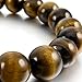 INBLUE Women,Men's 10mm Energy Bracelet Link Wrist Energy Stone Brown Buddha Mala Bead