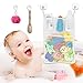 Bath Toy Organizer with Hooks - 13X18 Large Bath Toys Holder - Mesh Bath Toy Storage for Baby, Kids - Bath Organizer with Multi Pockets, Strong Suction Hooks, 3M Stickers - Mold Free, Quick Dry