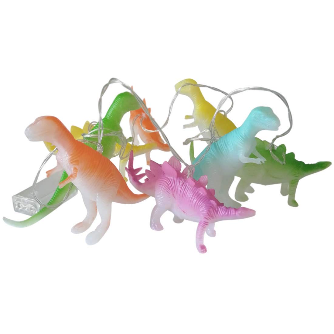 Penfly 1.8m 8LEDs Decorative Dinosaur Shape Fairy Night Mood Light Romantic Lamp for Home Indoor Bedroom Party Festival Décor(Warm White)