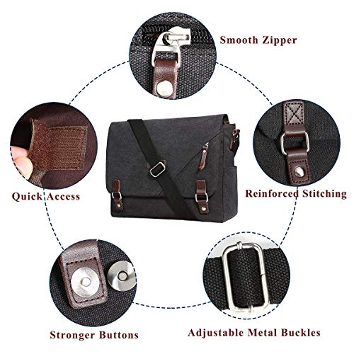 ibagbar Canvas Laptop Messenger Bags 14 Inch Crossbody Shoulder Bag