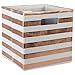 DII Polyester Cube Storage Collection Collapsible Hard Sided Bin, 13x13x13, Copper