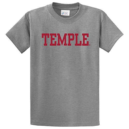 NCAA Temple Owls Short Sleeve Tee, XX-Large, Athletic Heather