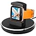 EPULY Compatible with Fitbit Versa Charger, Compatible with Fitbit Versa Accessories Charging Stand Dock TPU Protective Hook with 3 feet USB Cable Compatible with Fitbit Versa Smartwatch Black