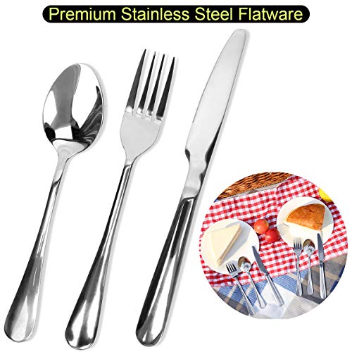 Sunflora Wicker Picnic Basket for 4 Persons Set with Large Insulated Compartment Premium Stainless Steel Cutlery and Portable Picnic Blanket for Family Camping, Gift