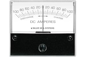 Blue Sea Systems 8253 DC Zero Center Analog Ammeter (2 3/4-Inch Face, 100-0-100 Amperes DC)