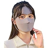 eaonitu Breathable UV Face Cover UPF 50+ Women Summer Face Covering Eye Protection Sunscreen Mask Sports Face Cover
