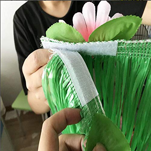 Pushhr Brand New Summer Hawaiian Beach Fringe Plastic Tassels Grass Table Skirt Flower Decor