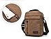 Canvas Crossbody Everyday Satchel Bag Shoulder Messenger Bag iPad Travel Portfolio Bag, Army Green