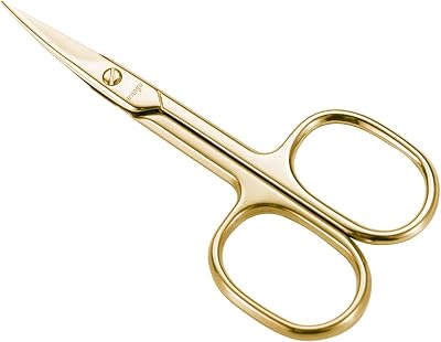 LIVINGO Premium Nail Scissors Curved Blade Stainless Steel Case