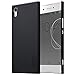 Sony Xperia XA1 Case with Screen protector (soft),[Not for XA1 Ultra] PC Ultra Thin Lightweight Slim Fit Case, Non Slip Salient point Surface for Excellent Grip Anti-Fingerprint Cover (Black)