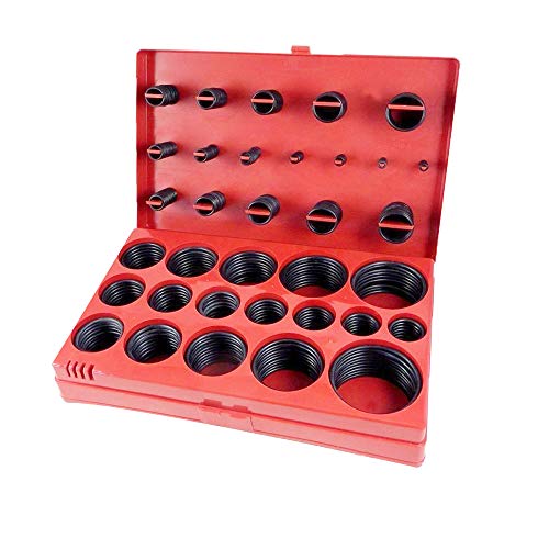 Eyech 407PC SAE Buna Rubber Universal O-Ring Assortment Kit Metric Automotive Car Vehicle Plumbing Gasket Air Connections - 32 Sizes