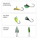 Goture Ice Fishing Jigs Tungsten Kit with Carbon Steel Hooks in Tackle Box, Winter Ice Fishing Lures for Bass, Pike, Trout, Walleye, Crappie, Panfish