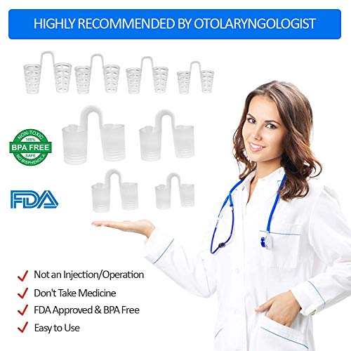 Anti-snoring Device - Comfortable and Flexible Anti-snoring Plug - Easy Breathing, Reusable snoring Plug, Different Sizes, Unisex Anti-snoring Device, 8PCS - Thumbnail 3