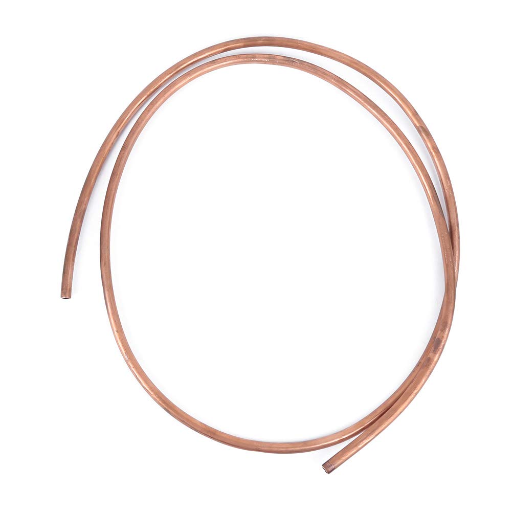 Hyuduo 2M Soft Copper Tube C1100 T2 for Refrigeration and HVAC Systems OD 10mm ID 8mm (1mm Wall Thickness) Bronze AC Copper Pipe, 6.6ft Flexible Refrigeration Tubing
