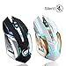 Rechargeable Wireless Silent Gaming Mouse, Besde T1 Wireless Rechargeable Mouse with Colorful LED Lights and 1000/1200/1600/2400 DPI 400mah Lithium Battery for Laptop and Comput (T1, Black)thumb 4