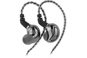 Linsoul BLON BL01 10mm Biology Fiber Diaphragm Driver HiFi in-Ear Earphone with 0.78mm 2Pin Detachable Cable (with mic, Black