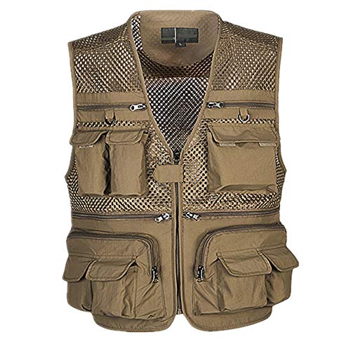 Atmungsaktive Angeljacke mit mehreren Taschen, zum Wandern, Weste, Tasche – Bild 3