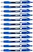 Amazon Basics Retractable Gel Ink Pens - Fine Point Pen, Blue, 12-Pack