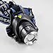 WINDFIRE 1800Lm CREE LED Zoomable Rotating Headlight 3 Switch Modes 4 X AA Battery CREE XML T6 U2 LED Adjustable Focus Headlamp Torch LED Flashlight for Hiking, Camping, Riding etc. (No Battery)