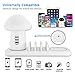 USB Charging Station for Multiple Devices- Fast Charging Dock Organizer with 3 USB Ports and 1 Qi Wireless Charging Pad for iPhone,Ipad, Samsung, Android Phone Tablet with Night Light