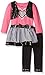 Young Hearts Little Girls' 2 Piece Plaid Heart Dress and Pant Set