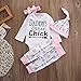 Emmababy Newborn Girls Clothes Baby Romper Outfit Pants Set Long Sleeve Winter Clothing (Newborn, White 1)