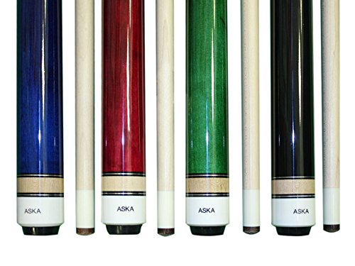 Set of 4 Wrapless Aska L3 Billiard Pool Cues, 58