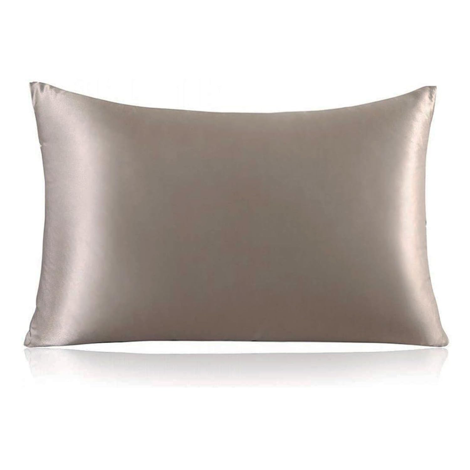 Waterlily 100% Mulberry Silk 22 Momme Pillowcase for Hair and Skin, Hidden Zip Pillowcases 50x75cm Both Sides Soft Natural Organic Luxury Pillow Cases (Coffee with box)