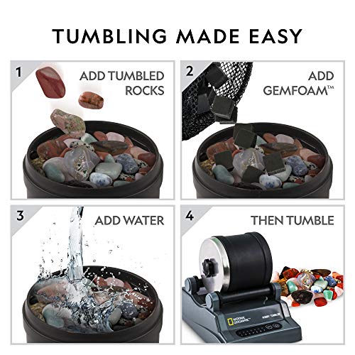 NATIONAL GEOGRAPHIC Rock Tumbling Media GemFoam Reusable Rock