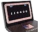 JR2 Luxury Handmade Premium Rhinestone Metal License Plate Frame with Gift Box+Free Premium Diamond Anti-Theft Screw Cap (Pink)
