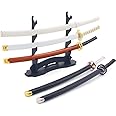 Demon Slayer 10'' Samurai Katana Knife Action Figures Game Collection Sword Party Supplies Gift Sword Metal Arts Collections Room Decoration (5 Top Demon Slayer Kanata)