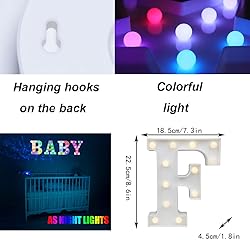 Light Up Colorful LED Marquee Letter lights, 18