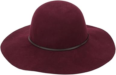 burgundy wool floppy hat
