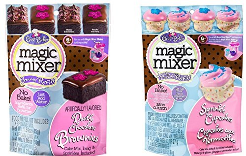 Cool Baker Magic Mixer Brownies and Sprinkle Cupcakes Refill Kit Bundle