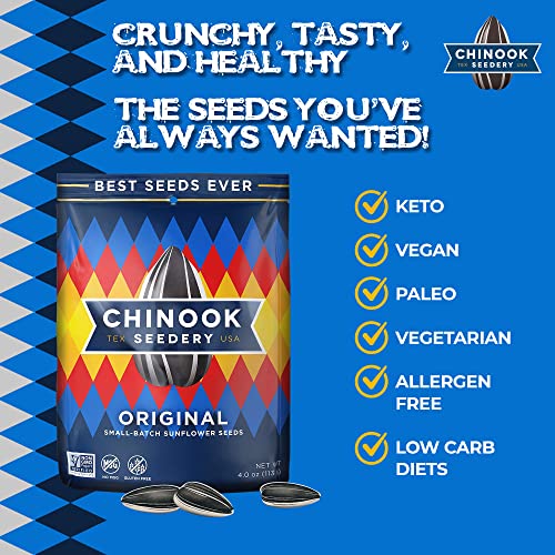 Chinook Seedery Roasted Jumbo Sunflower Seeds Keto Snacks Best For