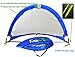 GreEco Pop Up Soccer Goal - Set of 2, Two Portable Soccer Nets & Bag, 4FT Blue x White