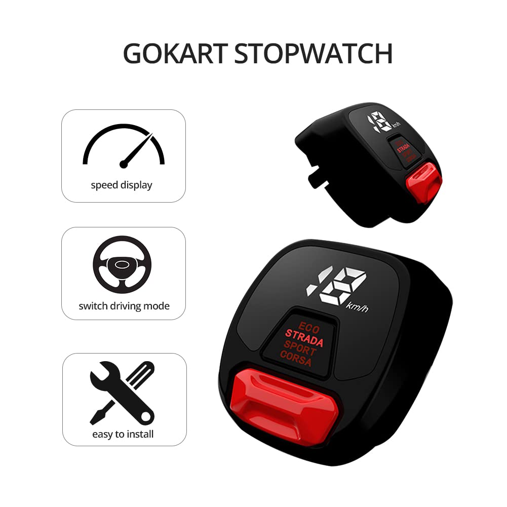 Stopwatch Assembly Instrument Display Accessories Compatible with Segway Ninebot Gokart Kit/Gokart PRO/Gokart Lamborghini Electric Kart,NOT for Gokart Kit2/Gokart Pro2