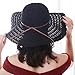 FURTALK Summer Beach Sun Hats for Women Foldable Floppy Lace Cotton Wide Brim Hat Caps Black