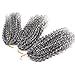 BeautyGrace Pack of 3 Marlybob Braiding Hair Crochet Ombre Kanekalon Synthetic Hair Extension (8'', T1b/Grey)