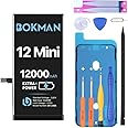 bokman for iPhone 12 Mini Battery Replacement, High Capacity 12000mAh Li-ion Polymer Battery with All Tool Kits